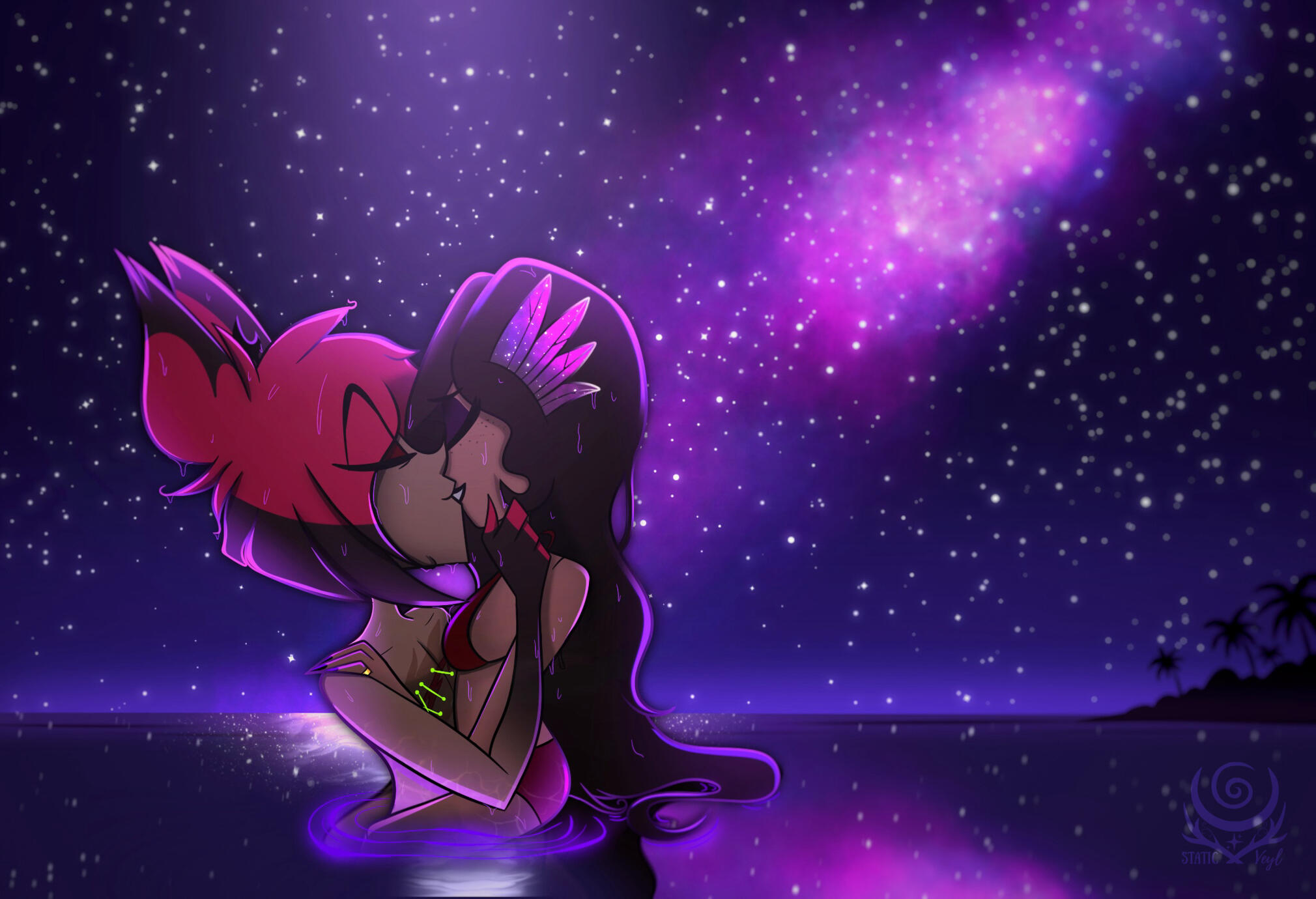 Midnight swim across realms